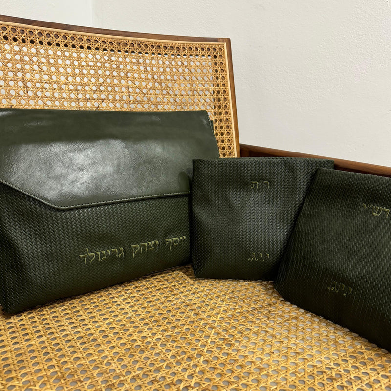 Kinor David Textured Talit and Tefillin Bags