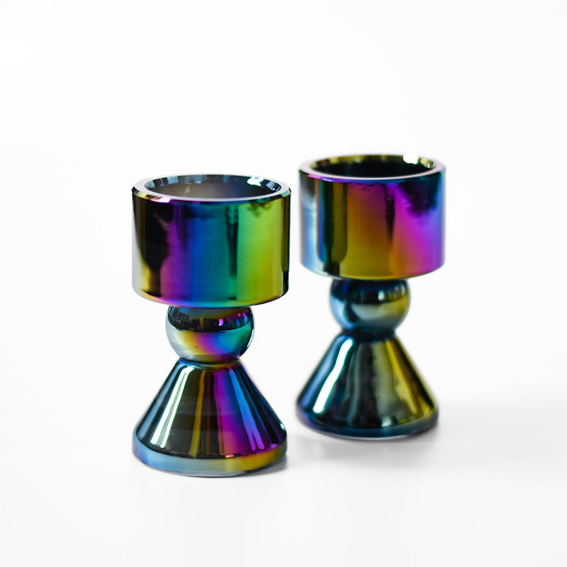 Iridescent Tealight Holders