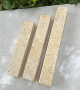 Beige Stone Quarts Shin Engraved Mezuzah