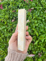 Beige Stone Quarts Shin Engraved Mezuzah