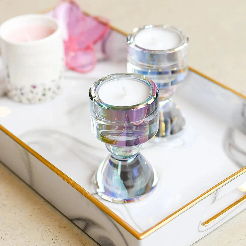 Iridescent Tealight Holders