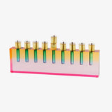 Oil Menorah Blue Multicolor