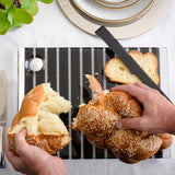 Striped Challah Board Black