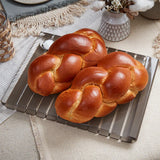 Striped Challah Board Gray