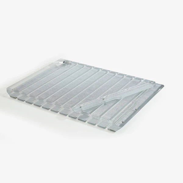 Striped Challah Board Silver