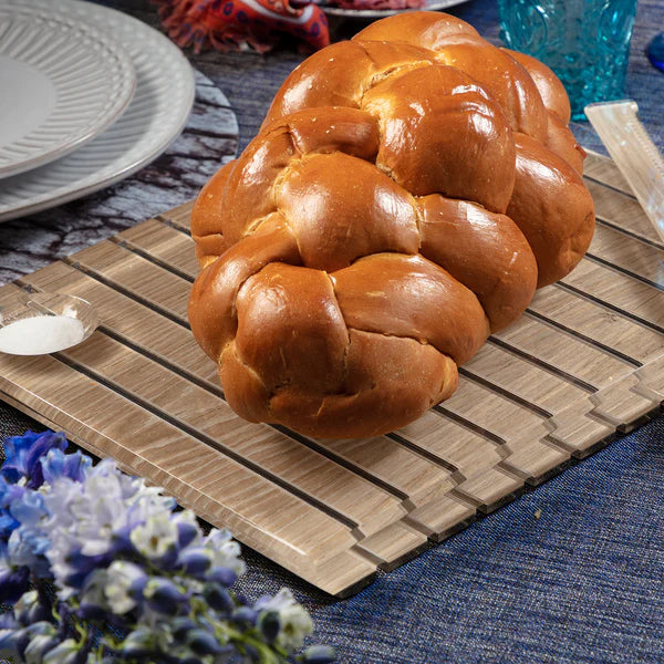 Striped Challah Board Wood