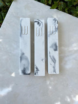 Gray/White Marble Stone Mezuzah