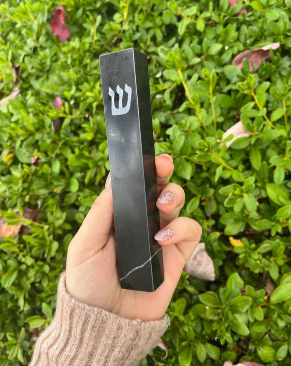 Absolute Black Marble Mezuzah