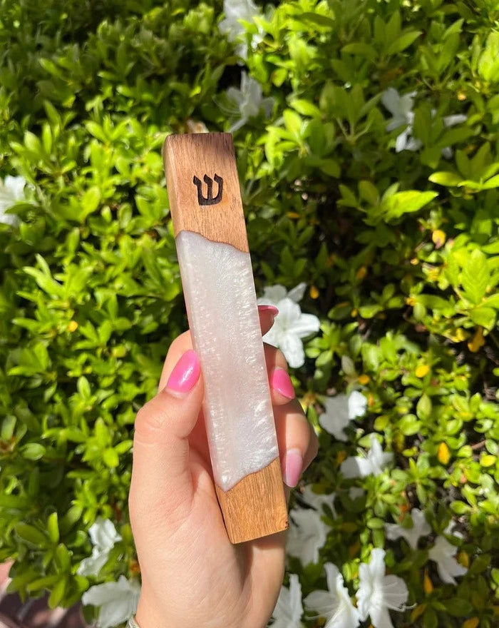 Resin-Wood Mezuzah