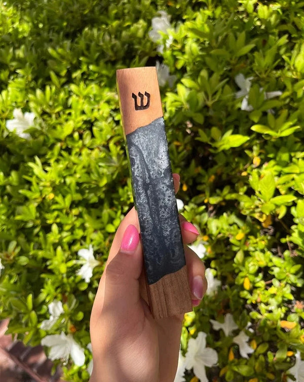 Resin-Wood Mezuzah