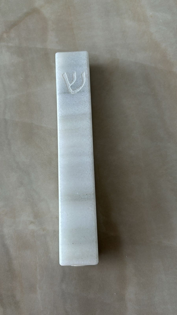 White Marble Mezuzah