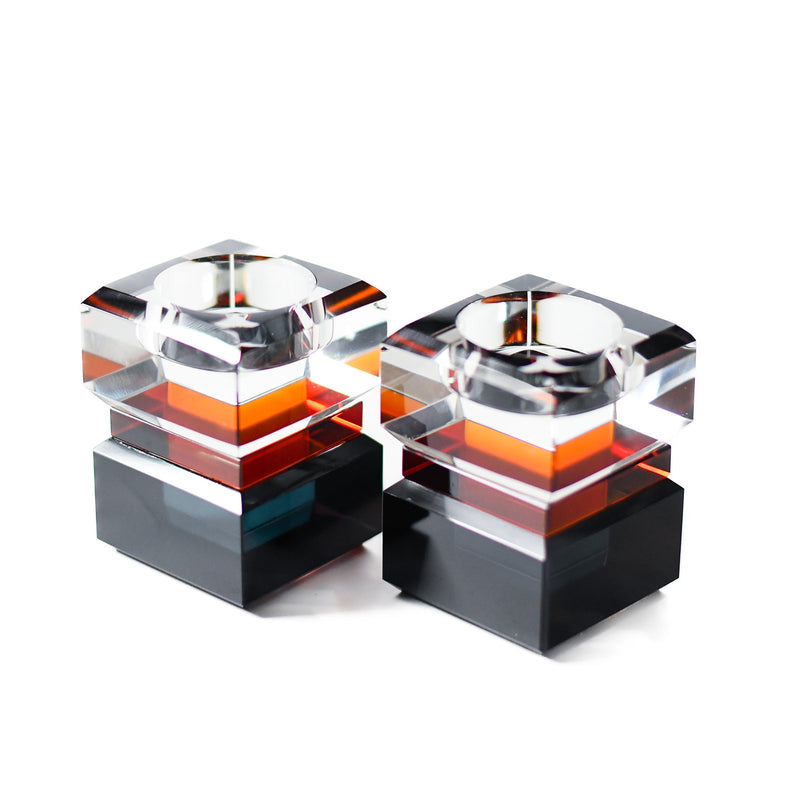 Color Block Tealight Holders