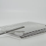 Striped Challah Board Silver