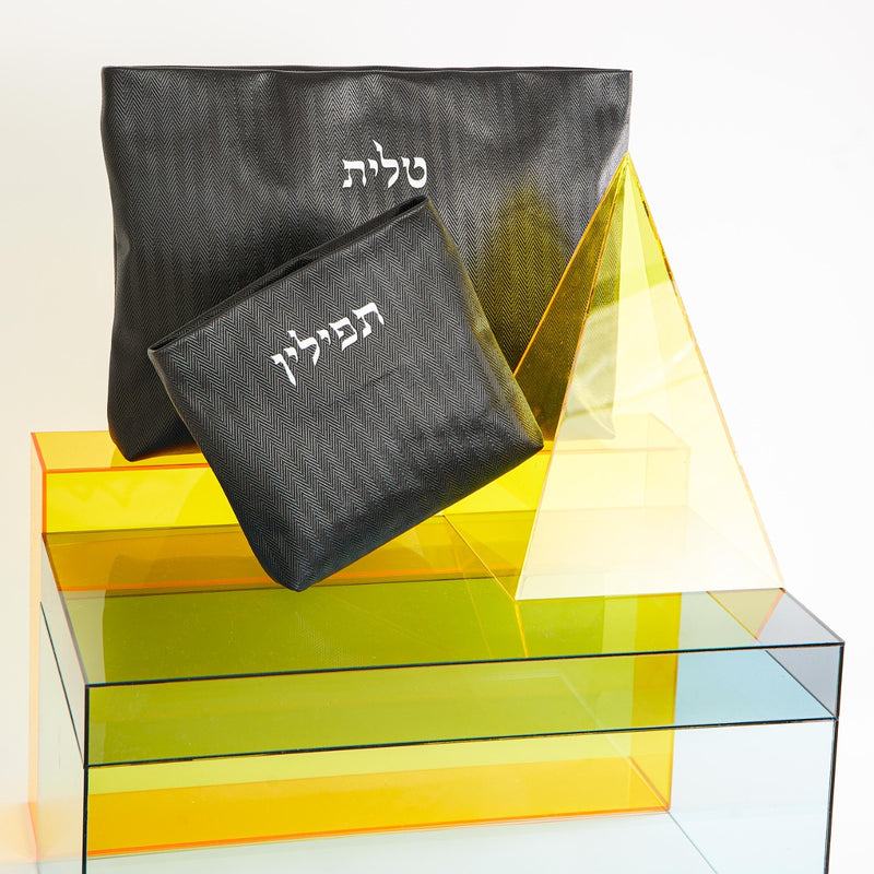 Kinor David Stripes Style Talit and Tefillin Bags