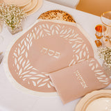 Matzah Cover Satin Leaves Set