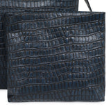 Kinor David Crocodile Leather Talit and Tefillin Bags