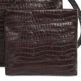 Kinor David Crocodile Leather Talit and Tefillin Bags