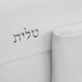 Kinor David White Talit and Tefillin Bags