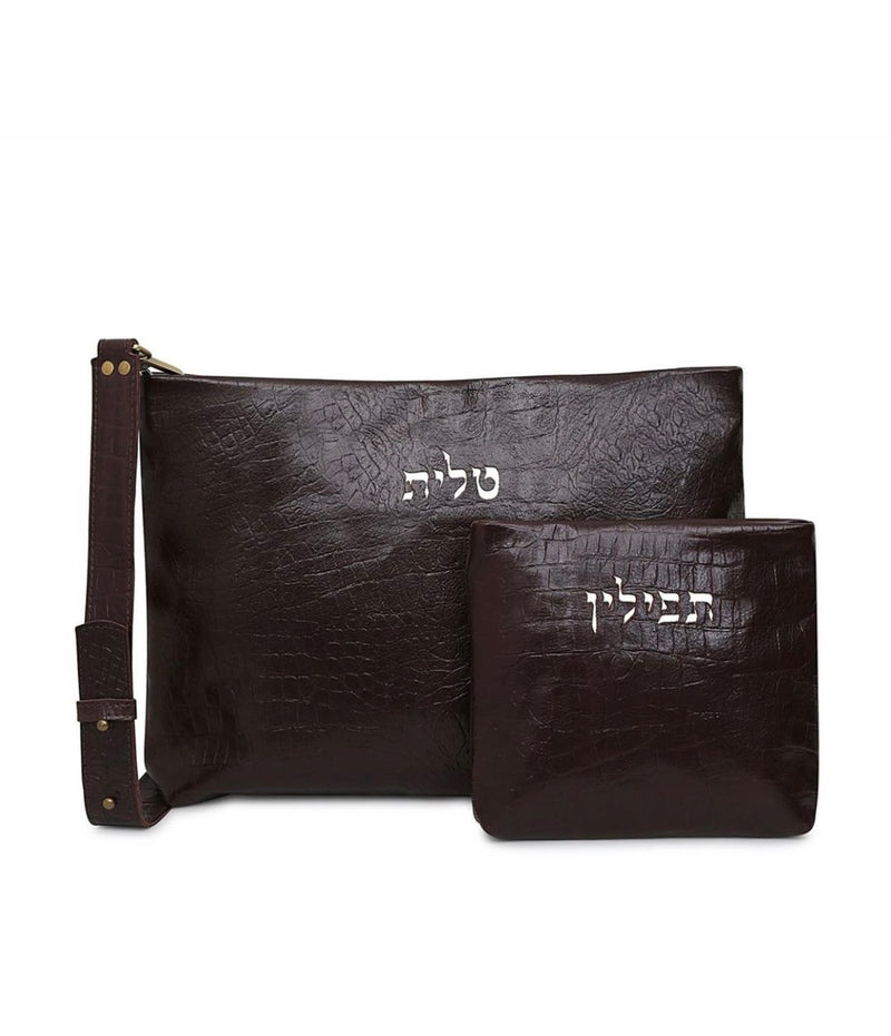 Kinor David Leather Talit and Tefillin Bags