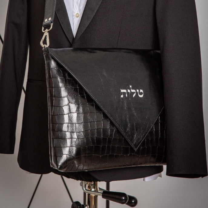 Magen David Leather Talit and Tefillin Bags