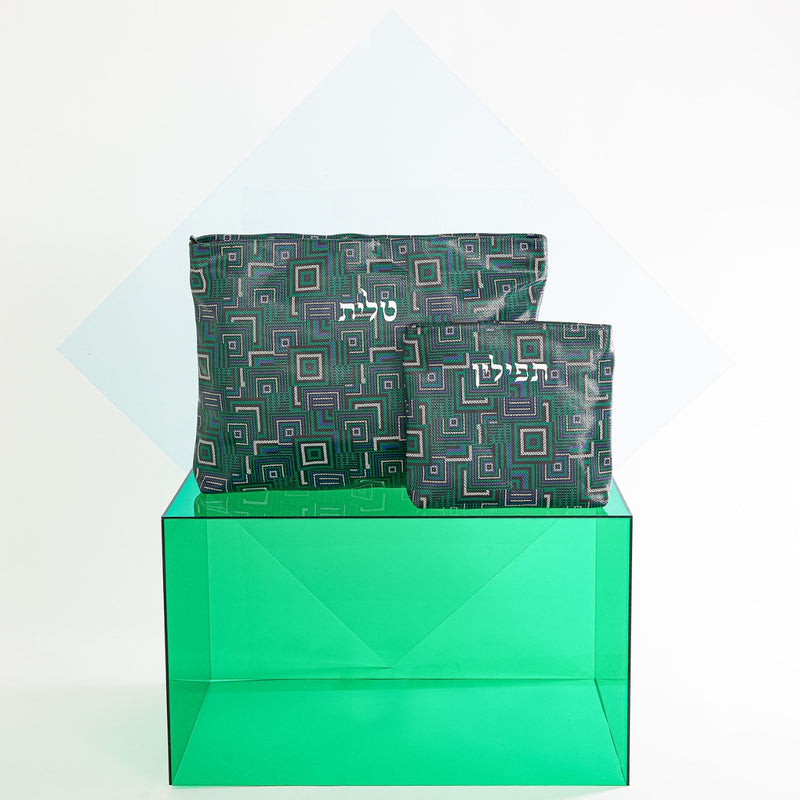 Kinor David Forest Style Talit and Tefillin Bags